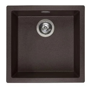 Мойка кухонная Kantera Amsterdam 40 R33180 dark chocolate матовая, квадратная