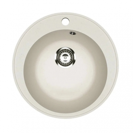 Mixline Мойкa ML-GMU01 УЛЬТРА круглая, белый камень, 475 мм (глуб. чаши 170)