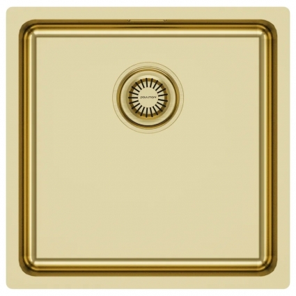 Мойка кухонная Paulmark Vista PM304444-LG светлое золото брашированная, квадратная