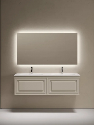 Мебель для ванной комнаты Sancos Very 140 подвесная, beige soft, раковина CN7022, с ящиками, с доводчиками