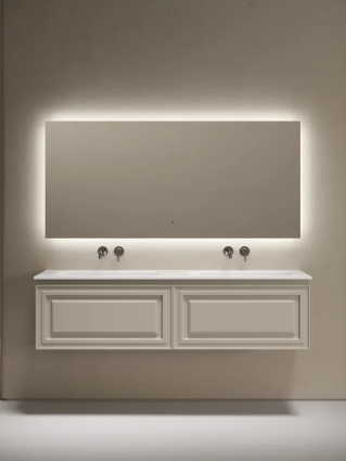 Мебель для ванной комнаты Sancos Very 160 подвесная, beige soft, раковина CN7023wx, матовая, с ящиками