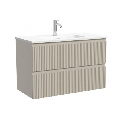 Sancos Тумба для ванной подвесная Snob R 790х390х500, Beige Soft, SNR80/39CE, с ящиками, с доводчиками