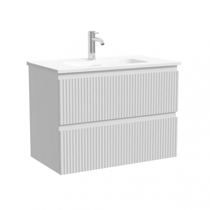 Sancos Тумба для ванной подвесная Snob R 690х390х500, Bianco, SNR70/39W, с ящиками, с доводчиками