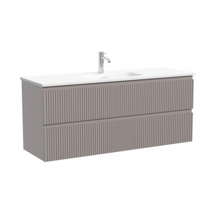 Sancos Тумба для ванной подвесная Snob R 1195х390х500, Doha Soft, SNR120/39SM, с ящиками, с доводчиками
