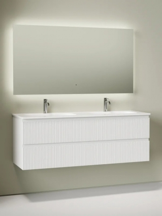 Комплект Тумба для комплекта Sancos Snob T 70, bianco 2 шт + Мебельная раковина Ceramicanova Grace CN7022 + Донный клапан для раковины Ceramicanova CN2000 2 шт+ Смеситель Sancos Etna, хром, SC9001CH 2 шт + Зеркало для ванной комнаты Sancos Square 1400х800, подвесная, с ящиками