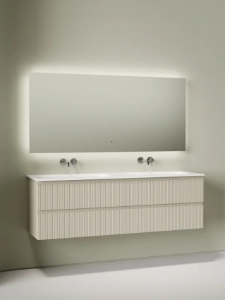 Комплект Тумба для комплекта Sancos Snob T 80, beige soft 2 шт + Мебельная раковина Ceramicanova Grace CN7023wx + Донный клапан для раковины Ceramicanova CN2000, 2 шт+ Смеситель с внутр. частью Sancos Etna, хром, SC9004CH 2 шт + Зеркало для ванной комнаты, подвесная, матовая