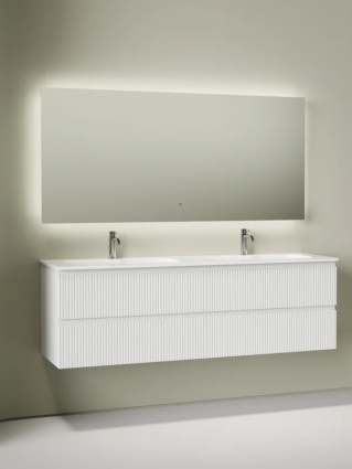 Комплект Тумба для комплекта Sancos Snob T 80, bianco 2 шт + Мебельная раковина Ceramicanova Grace CN7023 + Донный клапан для раковины Ceramicanova CN2000, 2 шт+ Смеситель для раковины Sancos Etna, хром, SC9001CH 2 шт + Зеркало для ванной комнаты Sancos S, подвесная, матовая