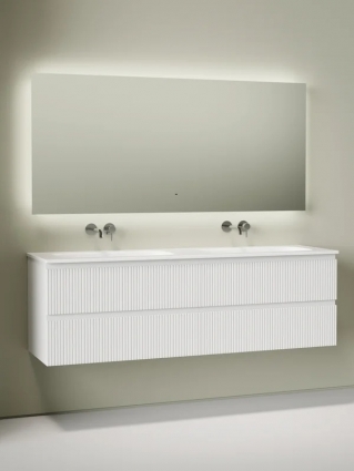 Комплект Тумба для комплекта Sancos Snob T 80, bianco 2 шт + Мебельная раковина Ceramicanova Grace CN7023wx + Донный клапан для раковины Ceramicanova CN2000, 2 шт+ Смеситель с внутр. частью Sancos Etna, хром, SC9004CH 2 шт + Зеркало для ванной комнаты San, подвесная, матовая