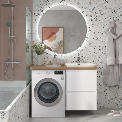 Мебель для ванной комнаты Velvex Klaufs 56*60.2Y R под стиральную машину подвесная, матовая
