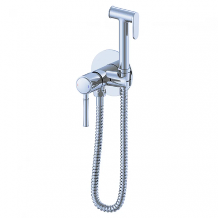 Гигиенический душ Wonzon & Woghand Tor WW-88829073-CR С ВНУТРЕННЕЙ ЧАСТЬЮ, хром, штанга 18.9 см, шланг 120 см