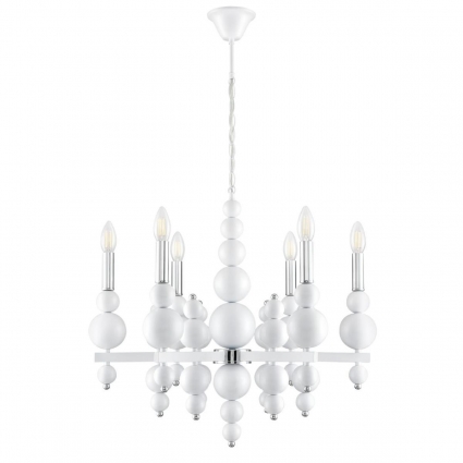 Люстра Lumion NANA 8260/6 в классическом стиле, цвет белый, мощность 240 Вт