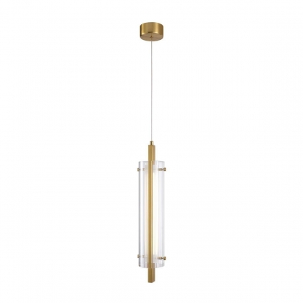 Подвесной светодиодный светильник Indigo Vitreo 11067/A/1P Brass V000173L в стиле модерн, цвет бронза