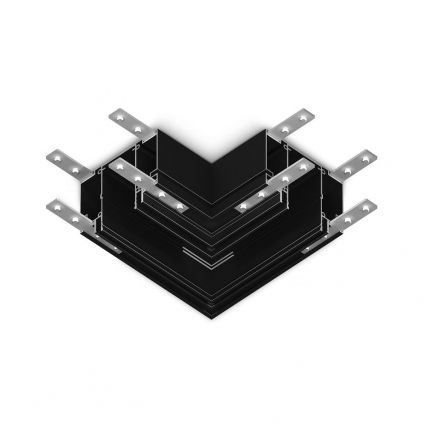 Коннектор L-образный встраиваемый Ambrella Light Track System Magnetic 220V GL1046 цвет черный