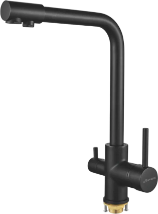 Смеситель для кухни Maretti Project Black PB31RZF12 черный однорычажный, длина излива 20 см