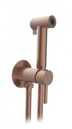 Гигиенический душ AltroBagno Modern AltroBagnoModern060123BC со смесителем, С ВНУТРЕННЕЙ ЧАСТЬЮ, матовая медь в современном стиле
