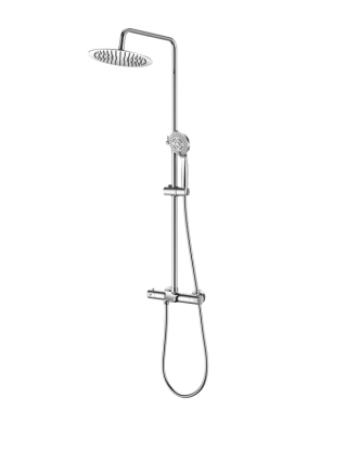 Душевая стойка SantiLine SL-9006 хром штанга 120 см,  в современном стиле