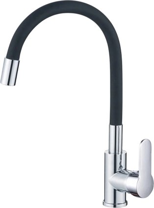 Смеситель для кухни Maretti Project PC31RGZ32 хром, черный, однорычажный, длина излива 20.5 см