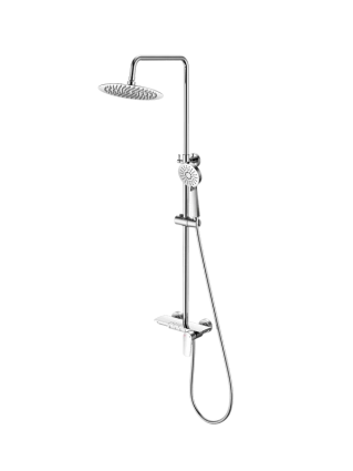 Душевая стойка SantiLine SL-9011 хром штанга 120 см,  в современном стиле