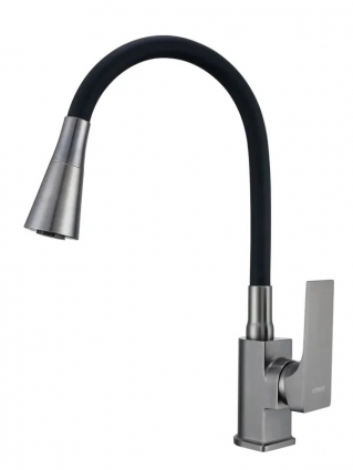 Смеситель для кухни ProHanss P61.4406.09 графит, черный, однорычажный, длина излива 24.2 см