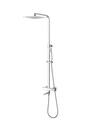 Душевая стойка SantiLine SL-9010 хром штанга 122 см,  в современном стиле