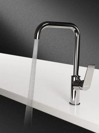 Knotlor Cмеситель для кухни Кnotlor KN-61, хром, однорычажный, длина излива 20.4 см
