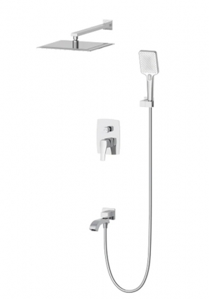 Душевой комплект Wonzon & Woghand Flex WW-88939072-BN С ВНУТРЕННЕЙ ЧАСТЬЮ, брашированный никель, шланг пластиковый 150 см