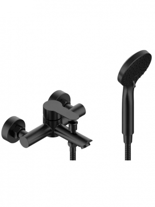 Смеситель для ванны с душем ESKO Orlando Black OL54B матовый черный, однорычажный, длина излива 17.8 см