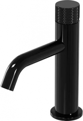 Смеситель для раковины Milleau Tissage ML0321KLS-GB черный глянец однорычажный, длина излива 12.25 см