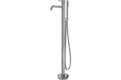 Напольный смеситель для ванны с душем Milleau Tissage ML0500BK.BD-CR С ВНУТРЕННЕЙ ЧАСТЬЮ, хром, однорычажный, длина излива 22.8 см
