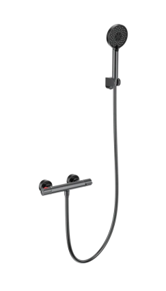 Термостатический смеситель Wonzon & Woghand Inn WW-B2063-A-BGG темный графит термостат,  в современном стиле