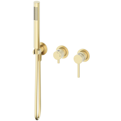 Встраиваемый смеситель для душа и ванны Wonzon & Woghand Stick WW-838017-BG С ВНУТРЕННЕЙ ЧАСТЬЮ, брашированное золото, однорычажный