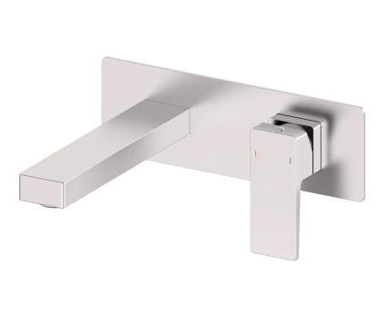 Смеситель для раковины Wonzon & Woghand Cube 2.0 WW-88869068-BN С ВНУТРЕННЕЙ ЧАСТЬЮ, брашированный никель, однорычажный, длина излива 18.4 см
