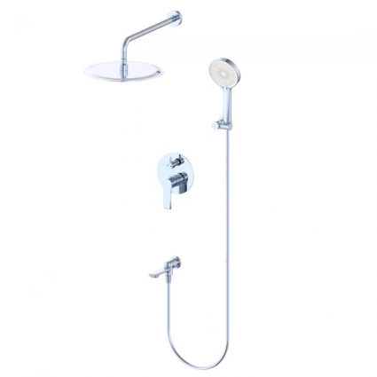 Душевой комплект Wonzon & Woghand Brilliant WW-88939079-CR С ВНУТРЕННЕЙ ЧАСТЬЮ, хром, шланг пластиковый 150 см