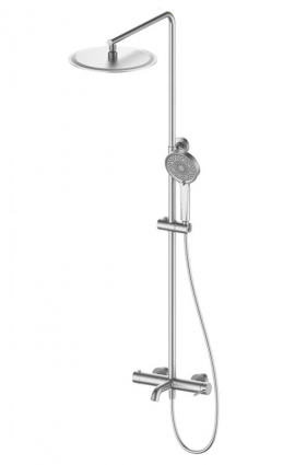 Душевая стойка Wonzon & Woghand Stick WW-88739017-BN брашированный никель штанга 162 см, шланг 150 см