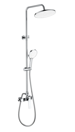 Душевая стойка Wonzon & Woghand WW-B3200-CR хром штанга 124.1 см, шланг 150 см