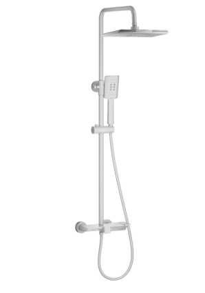 Душевая стойка Wonzon & Woghand WW-AE33110-MW матовая белая цвет белый, штанга 116.2 см