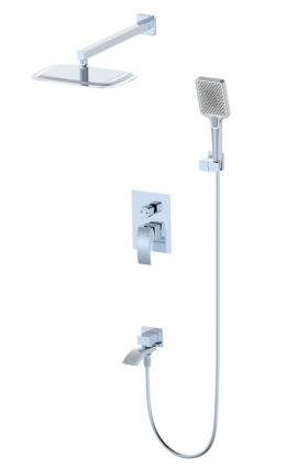 Душевой комплект Wonzon & Woghand Fit WW-88939009A-CR С ВНУТРЕННЕЙ ЧАСТЬЮ, хром, шланг пластиковый 150 см