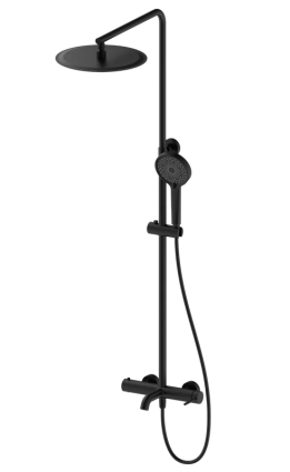 Душевая стойка Wonzon & Woghand Stick WW-88739017-MB матовая черная цвет черный, штанга 152.8 см