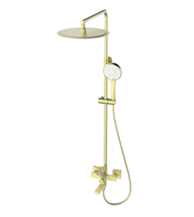 Душевая стойка Wonzon & Woghand Frame WW-88739010-BG брашированное золото штанга 151.7 см, шланг 150 см