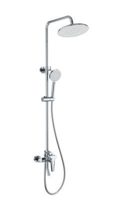 Душевая стойка Wonzon & Woghand WW-B2168-A-CR хром штанга 121.9 см, шланг пластиковый 150 см