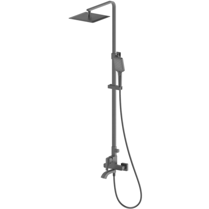Душевая стойка Wonzon & Woghand Flex WW-88047072-BGM темный графит штанга 174.5 см,  в современном стиле