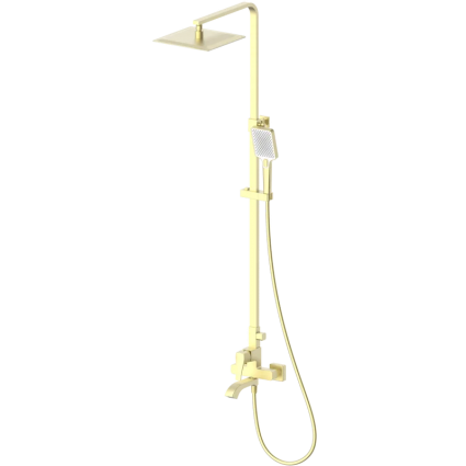 Душевая стойка Wonzon & Woghand Flex WW-88047072-BG брашированное золото штанга 174.5 см,  в современном стиле