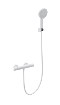 Термостатический смеситель Wonzon & Woghand Inn WW-B3013-A-MW для душа, матовый белый, термостат