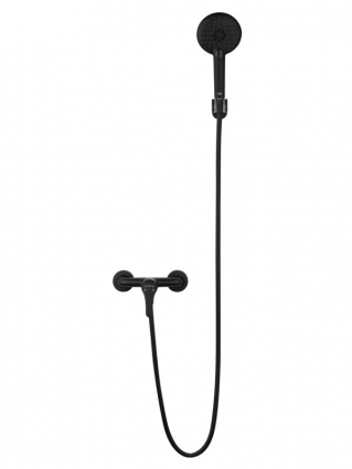 Смеситель для душа Wonzon & Woghand WW-4540-MB матовый черный однорычажный,  в современном стиле