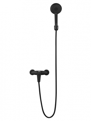 Смеситель для душа Wonzon & Woghand Alfa WW-AE3102-MB матовый черный однорычажный,  в современном стиле