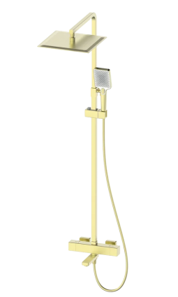Душевая стойка Wonzon & Woghand WW-88739901-BG брашированное золото штанга 160.8 см, шланг 150 см