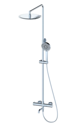 Душевая стойка Wonzon & Woghand Stick WW-88739903-CR хром штанга 158.3 см, шланг 150 см
