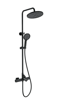 Душевая стойка Wonzon & Woghand Solid WW-C3011-A-MB матовая черная цвет черный, штанга 129.8 см