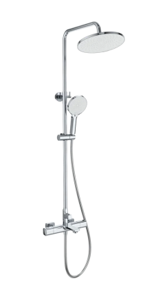 Душевая стойка Wonzon & Woghand Solid WW-C3011-A-CR хром штанга 129.8 см, шланг пластиковый 150 см