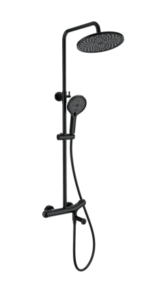 Душевая стойка Wonzon & Woghand WW-B3057-A-MB матовая черная цвет черный, штанга 120.7 см